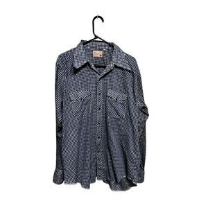 Vintage VTG Men’s Wrangler Purple Pearl Snap Size XL 17-36 Single Needle Tailori